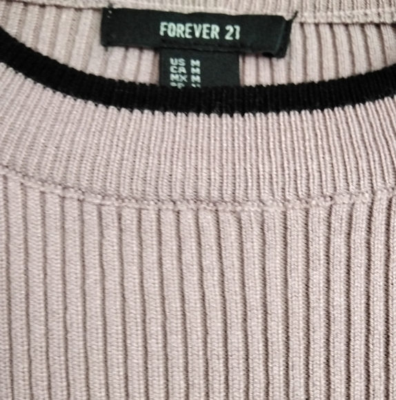 COPY - Forever 21 Pink With Black Stripes   Size M - Picture 5 of 7